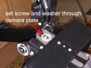 set screw and washer through camera plate
